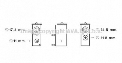 AVA QUALITY COOLING pe1383 -  Расширительный клапан, кондиционер
